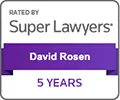 Super Lawyers - 5 Years - Dave Rosen Badge